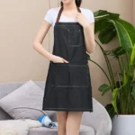 Sleeveless Denim Apron Halter Blue Denim Kitchen Overalls