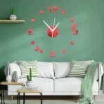Art Wall Clock Background Wall Stickers TV Wall Stickers 3D Bird Leaves Wall Clock Home Accessories - Image 6