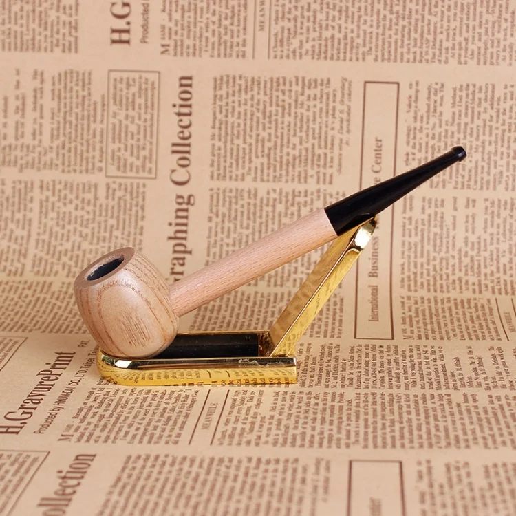 Creative Solid Wood Pipes Portable Tobacco Pipe Smoke Filter Smoking Pipe Mouthpiece Cigarette Holder