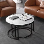 Two-in-one Coffee Table Wrought Iron Table Simple Modern Combination Small Round Table - Image 3