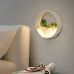 Living Room Background Wall Bedroom Bedside Round Succulent Garden Decorative Wall Lamp