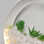 Living Room Background Wall Bedroom Bedside Round Succulent Garden Decorative Wall Lamp - Image 6