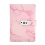 A5 Marble Texture Retro Password Lock Notebook Multifunctional Student Handbook Notepad