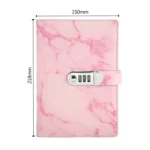 A5 Marble Texture Retro Password Lock Notebook Multifunctional Student Handbook Notepad - Image 2