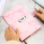 A5 Marble Texture Retro Password Lock Notebook Multifunctional Student Handbook Notepad - Image 8