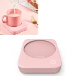 220V Intelligent 3 File Heating Constant Temperature Coffee Milk Tea Cocoa Juice Coaster Base Does without Cup, CN Plug