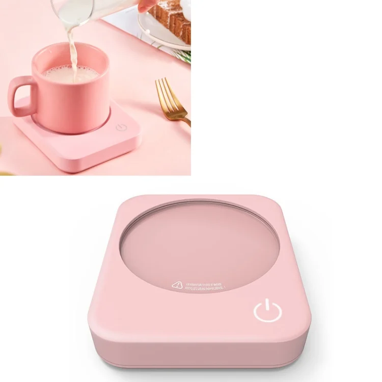 220V Intelligent 3 File Heating Constant Temperature Coffee Milk Tea Cocoa Juice Coaster Base Does without Cup, CN Plug