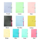 Candy-colored Smiling Face Multi-layer Portfolio Pouch Plastic Information Book File Folder - Image 4
