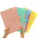 Candy-colored Smiling Face Multi-layer Portfolio Pouch Plastic Information Book File Folder - Image 6