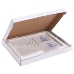 Solid Wood Three-frame BabyHands and Feet Mud Print Photo Frame with Cover - Image 7