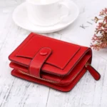 Women Short Litchi Texture Multi-card Buckle Wallet - Image 2