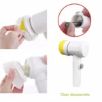 5 in 1 Multifunctional Electric Household Magic Brush ABS Nylon Kitchen Bathtub Cleaning Window Brush Cleaner - Image 5