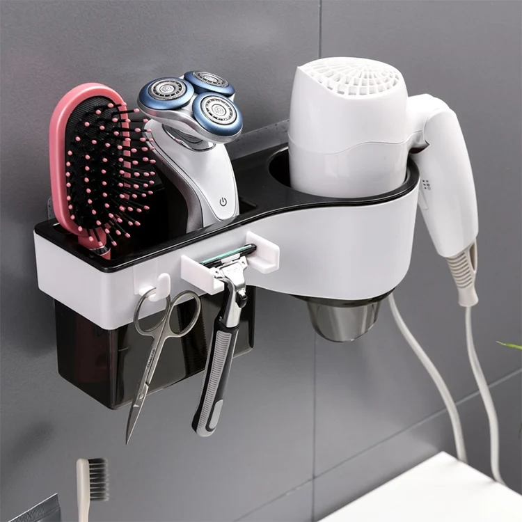 TBD0421900701A.webp Hairdryer Hanger Free Punch Wall Mounted Bathroom Multi-function Toilet Storage Rack - Image 1