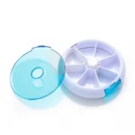 2 PCS Creative Multifunctional Round Portable Seven-grid Rotating Plastic Pill Box - Image 3