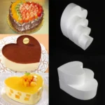 4 PCS Heart-shaped Prosthesis Foam Baking Fondant Cake Silk Flower Practice Mold - Image 5