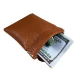 Fashion Solid Color PU Leather Coin Purse Women Men Small Mini Short Wallet Money Bags - Image 4