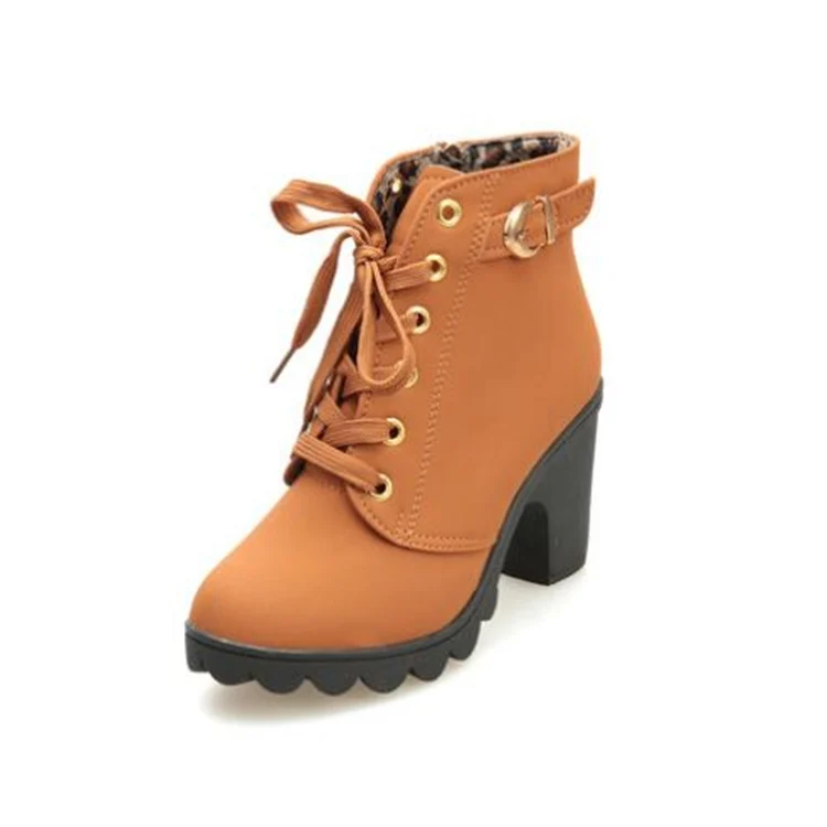 TBD0422122701A.webp Fashion Square High Heels Solid Color Sneakers Women Snow Boots - Image 1
