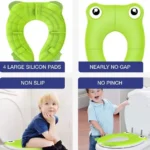 Frog-Shaped PP Material Environmental Protection Children Travel Portable Toilet Seat - Image 6