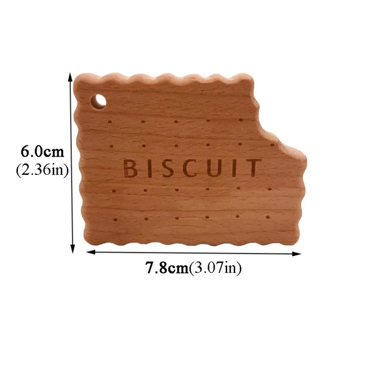 TBD04221445_2.webp 10 PCS DIY Jewelry Teether Beech Biscuit Molar Stick Baby Teether Toy - Image 3