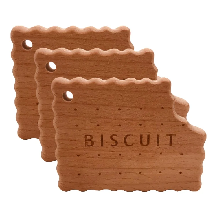 TBD04221445_6.webp 10 PCS DIY Jewelry Teether Beech Biscuit Molar Stick Baby Teether Toy - Image 7