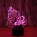3W Excavator 3D Light Colorful Touch Control Light Creative Small Table Lamp - Image 2