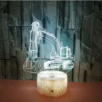 3W Excavator 3D Light Colorful Touch Control Light Creative Small Table Lamp - Image 3