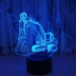 3W Excavator 3D Light Colorful Touch Control Light Creative Small Table Lamp - Image 5
