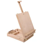 Artist Craft Desktop Easel Integrated Wooden Box Art Drawing Painting Table Box - Image 2