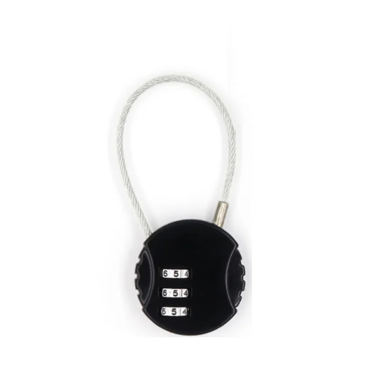 Steel Rope Spherical Combination Lock Gym Luggage Bicycle Round Padlock