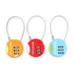 Steel Rope Spherical Combination Lock Gym Luggage Bicycle Round Padlock - Image 2