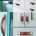 Kitchen Cabinet Wardrobe Leather Door Handle Drawer Pull - Image 5