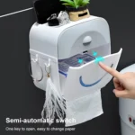 Multifunctional Bathroom Punch-free Tissue Box Creative Rack - Image 3