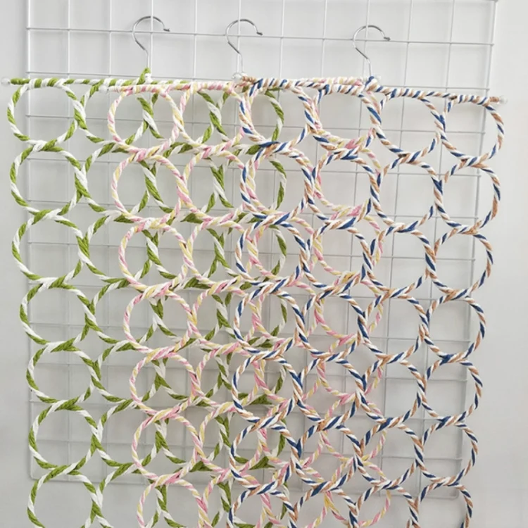 TBD0422503501A_1.webp Multi-functional Foldable 28-ring Scarf Stand Random Color Delivery - Image 2