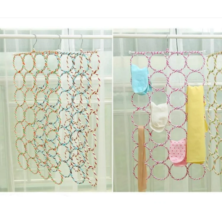 TBD0422503501A_6.webp Multi-functional Foldable 28-ring Scarf Stand Random Color Delivery - Image 7