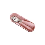 3 PCS/ Set 304 Stainless Steel Spoon and Fork Box Cute Baby Kindergarten Tableware Set