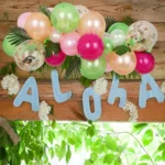 Flamingo Turtle Leaf Decoration Balloon Set Latex Balloon Party Decoration Set - Image 4