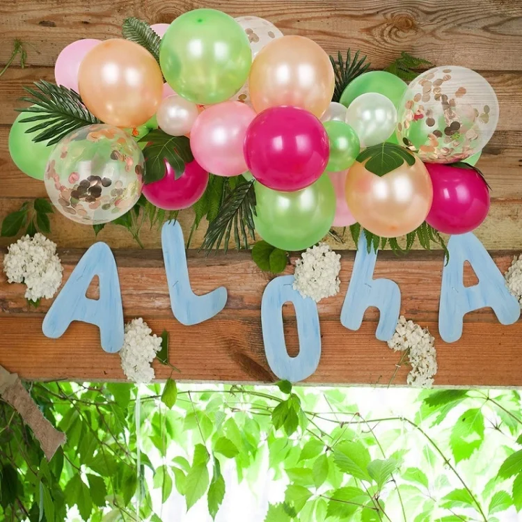 TBD04226343_3.webp Flamingo Turtle Leaf Decoration Balloon Set Latex Balloon Party Decoration Set - Image 4
