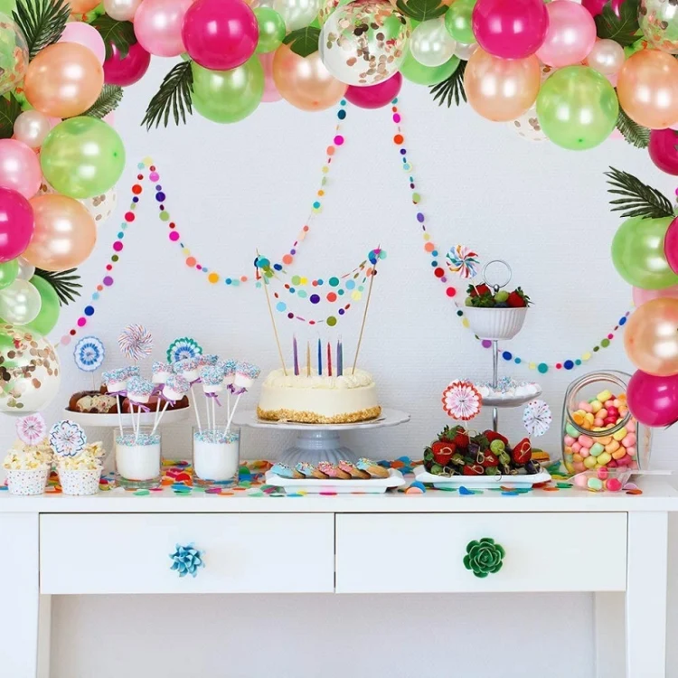 TBD04226343_4.webp Flamingo Turtle Leaf Decoration Balloon Set Latex Balloon Party Decoration Set - Image 5