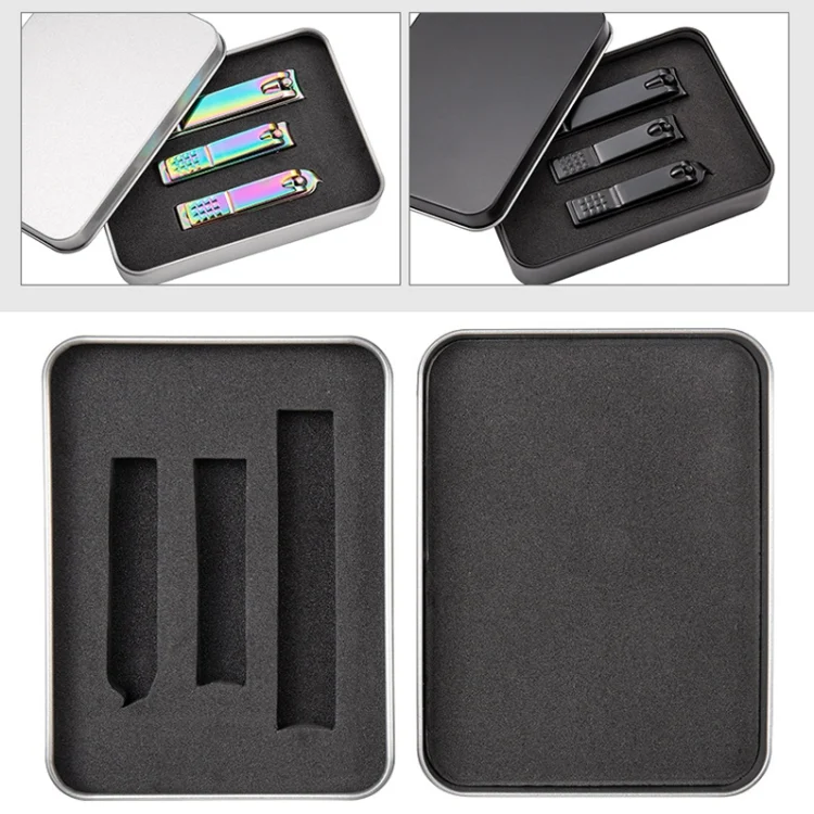 TBD0422634601_B1.webp 3 in 1 Black Color Titanium Nail Shear Set Exfoliating Manicure Tool - Image 2