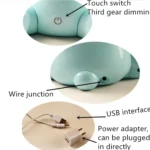 Fashion Cute Cartoon Rabbit LED 3-modes Dimming Touch Control Bedside Lamp, US Plug - Image 4