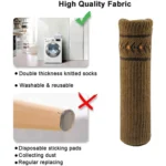 4pcs/pack Chair Legs Knitted Non-Slip Floor Protection Cap Anti-Scratch Socks Cover - Image 6