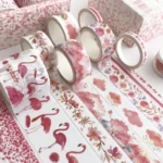 8 Roll / Box Paper Tape Basic Handbook Material Set Small Fresh Girl DIY Decorative Tape Antique Hand Account Sticker - Image 3