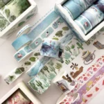 8 Roll / Box Paper Tape Basic Handbook Material Set Small Fresh Girl DIY Decorative Tape Antique Hand Account Sticker - Image 6