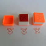 24 PCS / Box Teacher Comments Cartoon Plastic Square Stamps Colorful Pattern Children Toy Stamps - Image 7