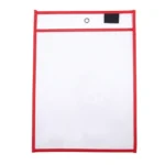 Erasable Hanging PVC A4 Transparent Sewing Red Document Dry Erase Bag - Image 2