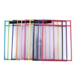 Erasable Hanging PVC A4 Transparent Sewing Red Document Dry Erase Bag - Image 3