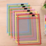 Erasable Hanging PVC A4 Transparent Sewing Red Document Dry Erase Bag - Image 4