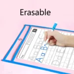 Erasable Hanging PVC A4 Transparent Sewing Red Document Dry Erase Bag - Image 8