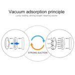 Toilet Paper Holder Suction Cup Wall Mount Removable Rack - Image 3