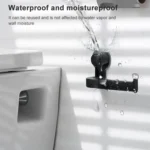 Toilet Paper Holder Suction Cup Wall Mount Removable Rack - Image 6